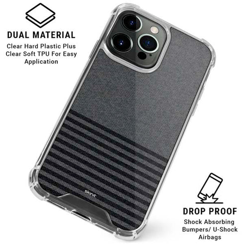 Black and Grey Stripes iPhone 16 Pro Clear Case